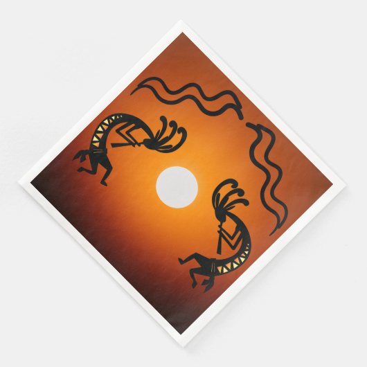 Zuidwest-Amerikaanse Indiaanse Kokopelli Servet (Hoek)