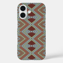 Zuidwest-Amerikaanse Indiaanse stijlpatroon kunst iPhone 16 Hoesje