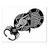 Zuidwest-Amerikaanse Mimbres stam-scorpion Rubberstempel (Afrduk)