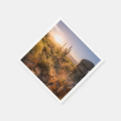 Zuidwest-Arizona Cactus Sunset Servet (Hoek)