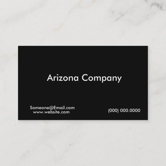 Zuidwest Arizona Desert Sunrise Visitekaartje (Achterkant)