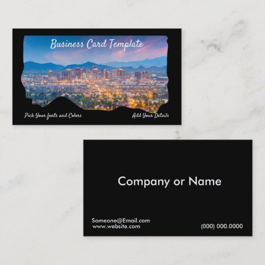 Zuidwest-Arizona Phoenix Visitekaartje (Voorkant / Achterkant)