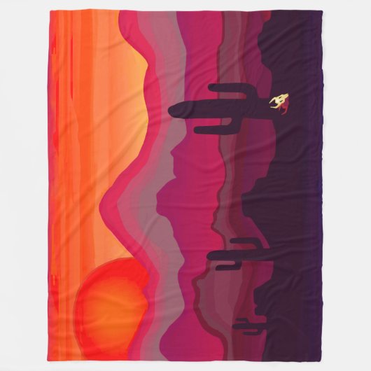 Zuidwest Arizona Woestijn zonsondergang Fleece Deken (Voorkant)