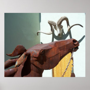 Zuidwest Art Horse Head Koe Skull Arizona Poster