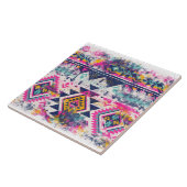 Zuidwest/Aztec/Italiaans design keramische Tegel Tegeltje (Zijkant)