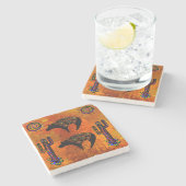 Zuidwest-Beer Kunst Stenen Onderzetter (Zijkant)