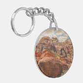 Zuidwest bergscène acryl sleutelhanger (Voorkant Links)