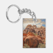 Zuidwest bergscène acryl sleutelhanger (Voorkant Links)