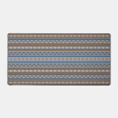 Zuidwest Blauw en Bruin Geometrisch Patroon Bureaumat (Voorkant)
