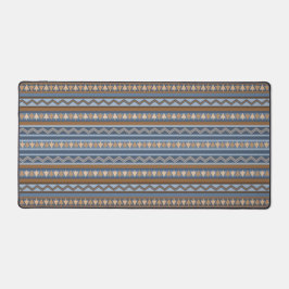 Zuidwest Blauw en Bruin Geometrisch Patroon Bureaumat
