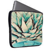 Zuidwest Blauwgroen Agave Succulent Laptop Slapje Laptop Sleeve (Voorkant Rechts)