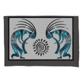 Zuidwest-Blauwgroen Kokopelli Kussensloop (Voorkant)