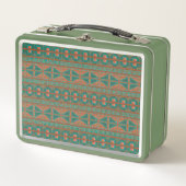 Zuidwest-Blauwgroen koperkleuren geometrisch patro (Voorkant)