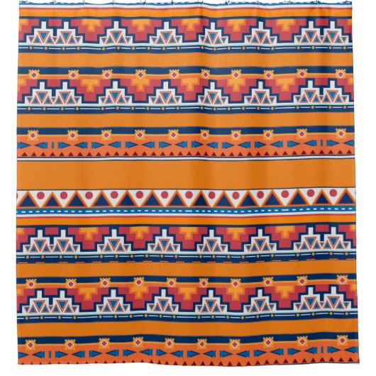 Zuidwest Boho Native Style Pattern Douchegordijn (Voorkant)