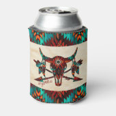 Zuidwest-buffelschedel en pijlen blikjeskoeler (Blikje Achterkant)