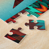 Zuidwest-buffelschedel en pijlen Jigzaag Puzzle Legpuzzel (Zijkant)