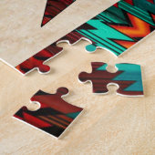 Zuidwest-buffelschedel en pijlen Jigzaag Puzzle Legpuzzel (Zijkant)
