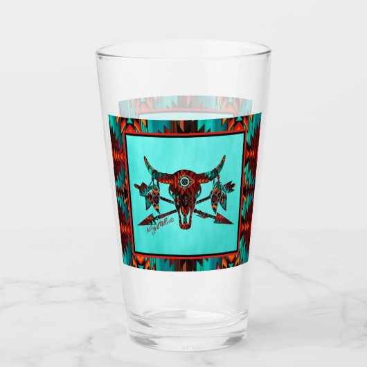 Zuidwest-buffelschedel en pijlglas glas (Voorkant)