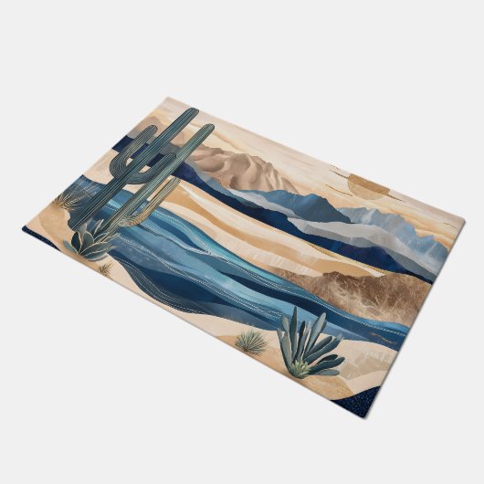 Zuidwest Cactus Beach Waterlandschap Deurmat (Schuin)