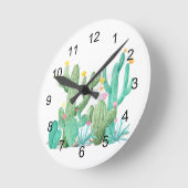 Zuidwest Cactus Cacti Waterverf  Succulent Ronde Klok (Hoek)