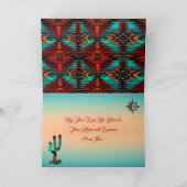 Zuidwest Cactus En Zon Wenskaart Kaart (Binnen)