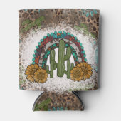 Zuidwest Cactus Leopard Sunflower sublimation Blikjeskoeler (Voorkant)
