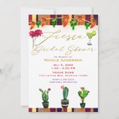 Zuidwest Cactus Modern Fiesta Bruiloftsfeest Kaart (Voorkant)