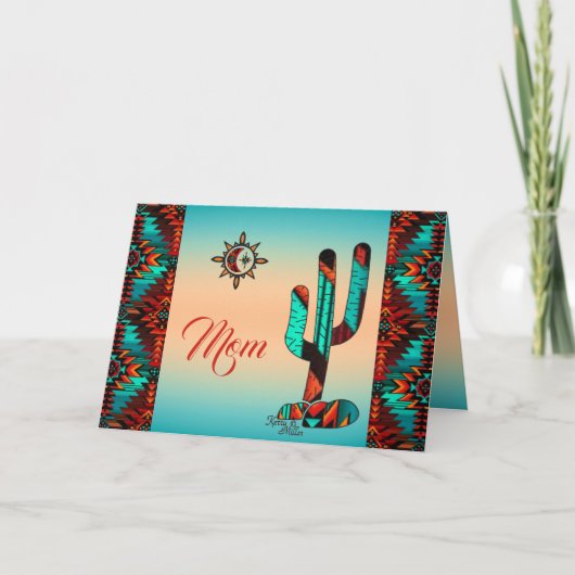 Zuidwest Cactus & Sun Moederdagkaart Kaart (Voorkant)