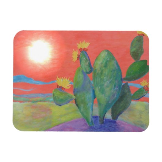 Zuidwest Cactus Sunset Magneet (Horizontaal)