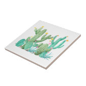 Zuidwest Cactus Waterverf Succulent Desert Tegeltje (Zijkant)