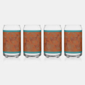 Zuidwest Canyonherten en Bobcat-petroglyfen Blikvorm Glas (Links)