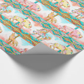 zuidwest carrouseldieren woestijnverpakkingspapier cadeaupapier (Hoek)