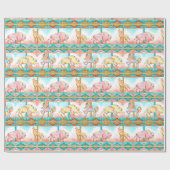 zuidwest carrouseldieren woestijnverpakkingspapier cadeaupapier (Vlak)