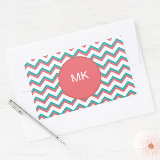 Zuidwest-Chevron-patroon Rechthoekige Sticker (Envelop)