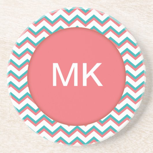 Zuidwest-Chevron-patroon Zandsteen Onderzetter (Voorkant)