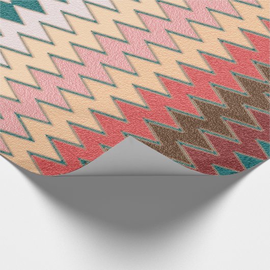 Zuidwest-Chevron Zigzag Wrapping Paper Cadeaupapier (Hoek)