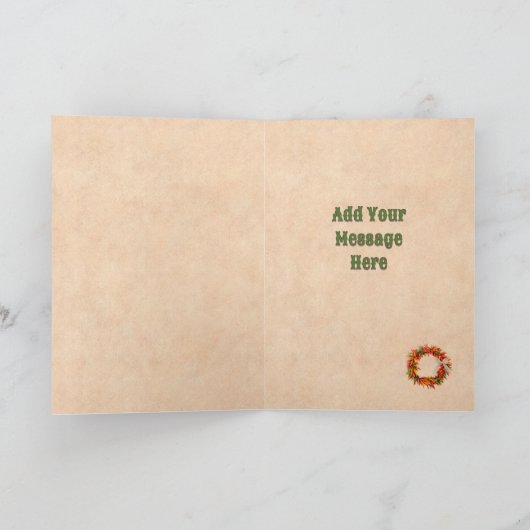 Zuidwest Chile Peper Ristra Krans Persoonlijk Kaart (Binnen)