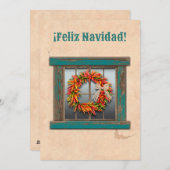 Zuidwest Chile Ristra Wreath Flat Vakantie Kaart (Voorkant / Achterkant)