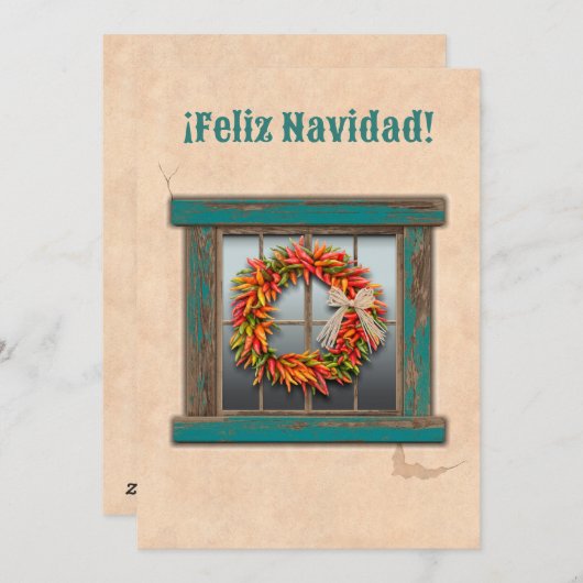 Zuidwest Chile Ristra Wreath Flat Vakantie Kaart (Voorkant / Achterkant)