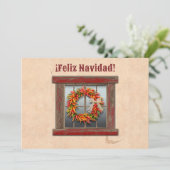 Zuidwest Chile Ristra Wreath Flat Vakantie Kaart (Staand voorkant)