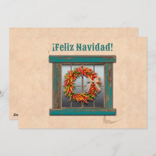 Zuidwest Chile Ristra Wreath Flat Vakantie Kaart (Voorkant / Achterkant)