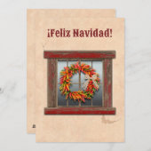 Zuidwest Chile Ristra Wreath Flat Vakantie Kaart (Voorkant / Achterkant)