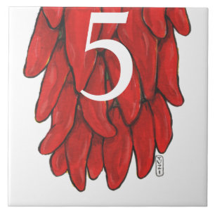 Zuidwest-Chili Chili Ristra Small Bottom # Tegeltje