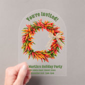 Zuidwest Chili krans gepersonaliseerd Acryl Uitnodigingen (Insitu (Draagbaar))