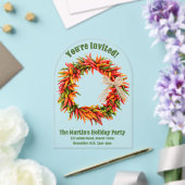 Zuidwest Chili krans gepersonaliseerd Acryl Uitnodigingen (Insitu (Huwelijk))