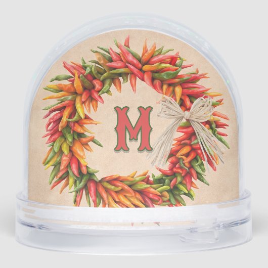 Zuidwest Chili krans gepersonaliseerd Sneeuwbol (Achterkant)