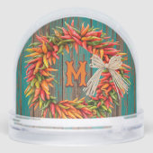 Zuidwest Chili krans gepersonaliseerd Sneeuwbol (Achterkant)