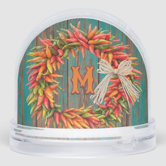 Zuidwest Chili krans gepersonaliseerd Sneeuwbol (Achterkant)