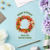 Zuidwest Chili Krans Gepersonaliseerd Wenskaart Acryl Uitnodigingen (Insitu (Huwelijk))