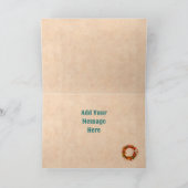 Zuidwest Chili Krans Rustiek Blauw Venster Vakanti Kaart (Binnen)